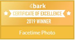 A picture of the bark certificate of excellence award.