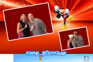 A collage of photos with mickey mouse and his friends.