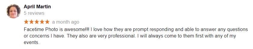 A person 's review of the professional photographer