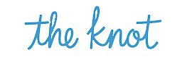 A blue and white logo for the knolls